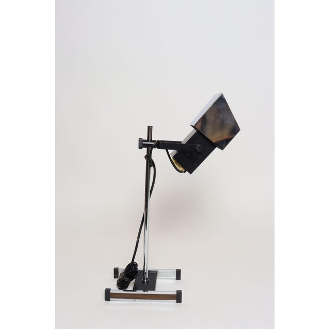 Metal Vintage Chrome Adjustable Table Lamp With Articulating Shade by Robert Sonneman For Sale - Image 7 of 18