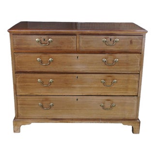 Antique 18th Century George III Scottish String Inlaid Mahogany Chest of Drawers For Sale