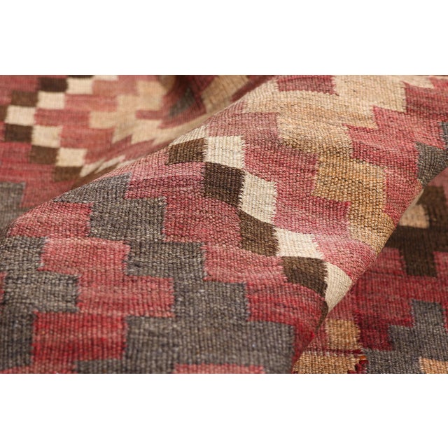 Antique Afghani Maimana Kilim Rug Runner, 04'11 X 15'09 For Sale In Dallas - Image 6 of 10