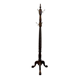 English Teak Coat Rack For Sale
