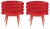 Set of Red Marshmallow Dining Chairs by Royal Stranger For Sale