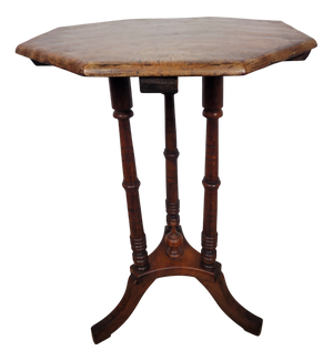 English Victorian Octagonal Occasional Tripod Table in Mahogany, 1890