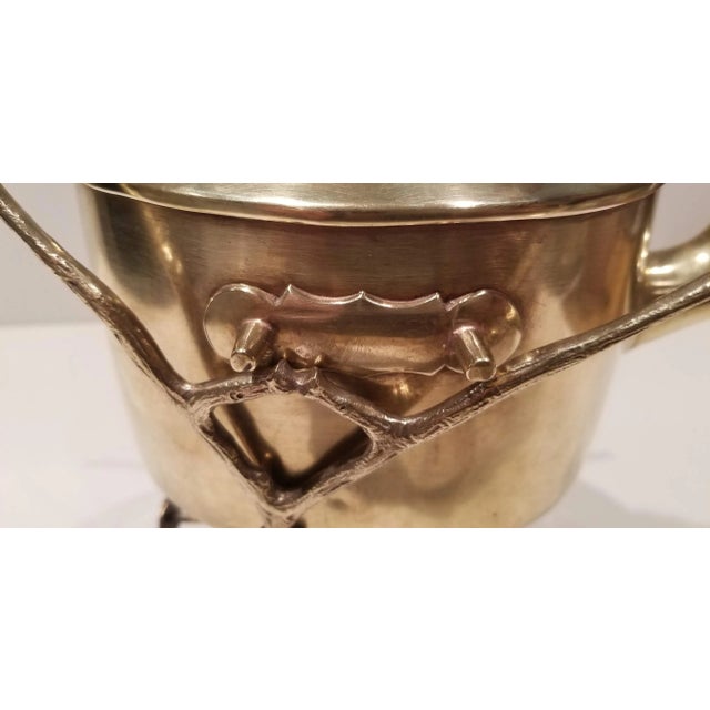 Antique 1890 Victorian Brass & Copper Spirit Kettle For Sale - Image 9 of 12