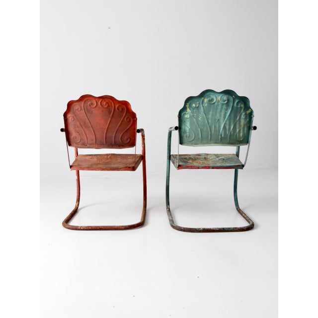 MidCentury Metal Lawn Chairs Set of 2 Chairish