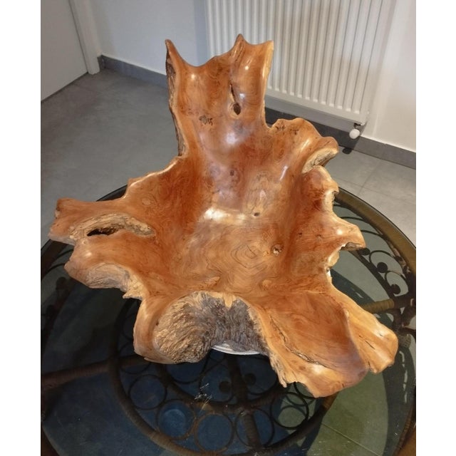 1970s Brutalist Sculptural Wooden Centerpiece, 1970s For Sale - Image 5 of 17