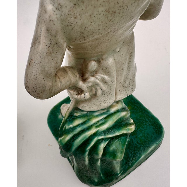 Bretby Art Pottery Dickens Figures, Mr. Micawber and Uriah Heep Pair, England Early 20th Century For Sale - Image 9 of 17