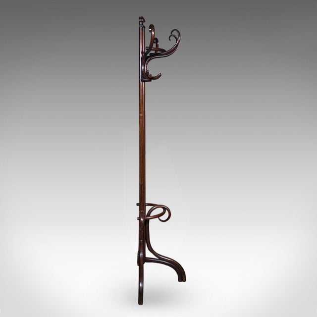 Victorian Antique Half Hall Stand, Austrian, Bentwood, Coat Tree, Rack, Thonet, Victorian For Sale - Image 3 of 12