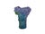 Purple Blue Green Crystal Glass Orchid Blossom Vase Display Art For Sale - Image 12 of 13