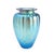 An iridescent blown glass vase by Manhattan Beach, California glass artist Mayauel Ward. The vase features a tapered and...