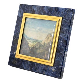 Vintage Lapis Lazuli Picture Frame, 1960s For Sale