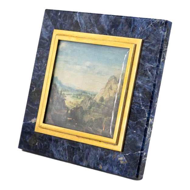 Vintage Lapis Lazuli Picture Frame, 1960s For Sale