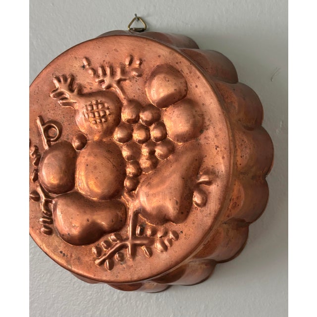 Vintage French Country Copper Fruit Jello Mold For Sale - Image 4 of 5