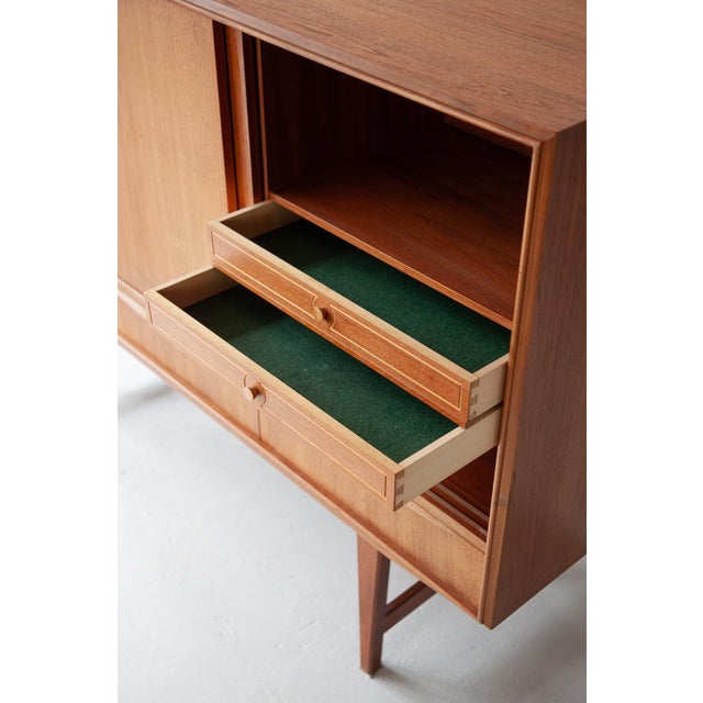 Mid-Century Danish Modern Highboard in Teak, 1960s For Sale - Image 6 of 9