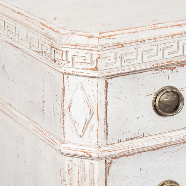 19th Century Gustavian White Pair of Chest of Drawers For Sale - Image 10 of 14