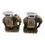 Chinese Ceramic Elephant Form Garden Seat End Tables- a Pair For Sale