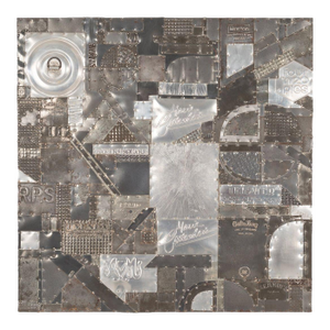 Max Neufeldt Aluminum Collage – Assemblage Sculpture 1985