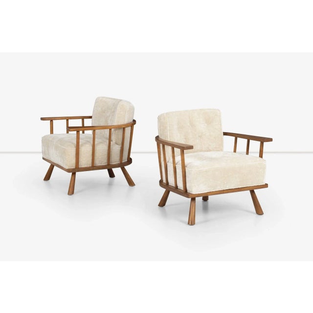 Mid-Century Modern 1950s Vintage Robsjohn-Gibbings for Widdicomb Lounge Chairs, Unmarked - a Pair For Sale - Image 3 of 12