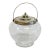 Vintage Clear Glass Biscuit Jar For Sale