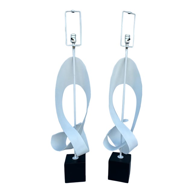 1960s Brutalist Table Lamps - a Pair For Sale