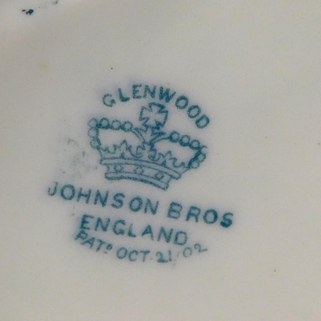 White Johnson Brothers Flow Blue 40 Ounce Pitcher in Glenwood For Sale - Image 8 of 8