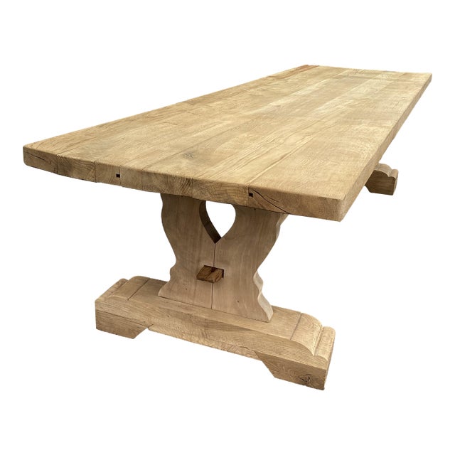 Antique French Weathered Oak Farm Table/10Ft. For Sale