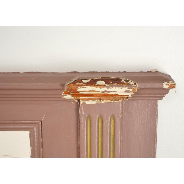 Colonial Revival Painted Wood Pilaster Mantel For Sale - Image 6 of 11