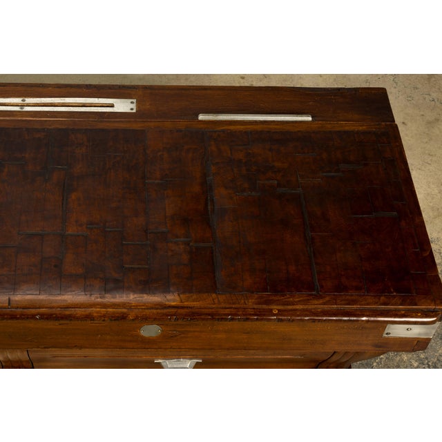 Wood 1920s French Art Deco Butcher Block Table, Beech Wood, Provence For Sale - Image 7 of 18