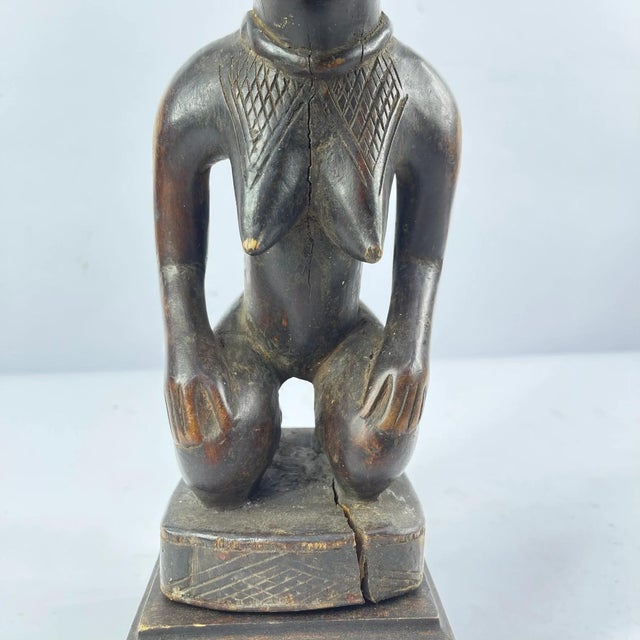 Early 20th Century Kongo Wood Figure on Custom Base For Sale - Image 4 of 6