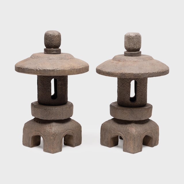Early 21st Century Petite Chinese Stone Table Lantern For Sale - Image 5 of 7