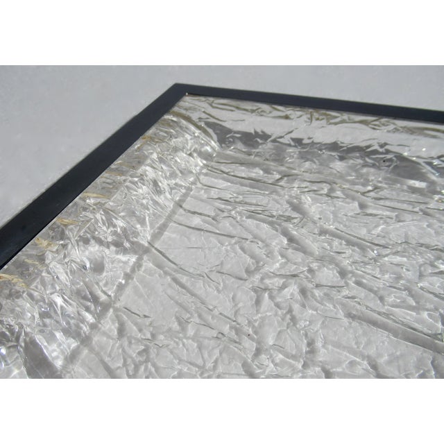 C..960's Mid-Century Modern Lucite and Chrome Trimmed Edge Surround Coved Tray For Sale - Image 4 of 6
