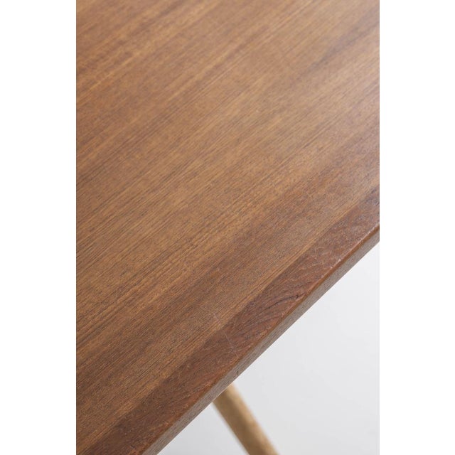AT 303 Sawbuck Dining Table by Hans Wegner for Andreas Tuck, Denmark, 1950s For Sale - Image 9 of 18