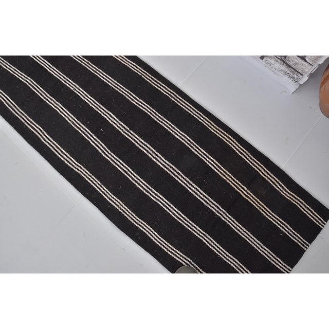 Turkish 1950s Bohemian Stripe Turkish Kilim Runner For Sale - Image 3 of 3