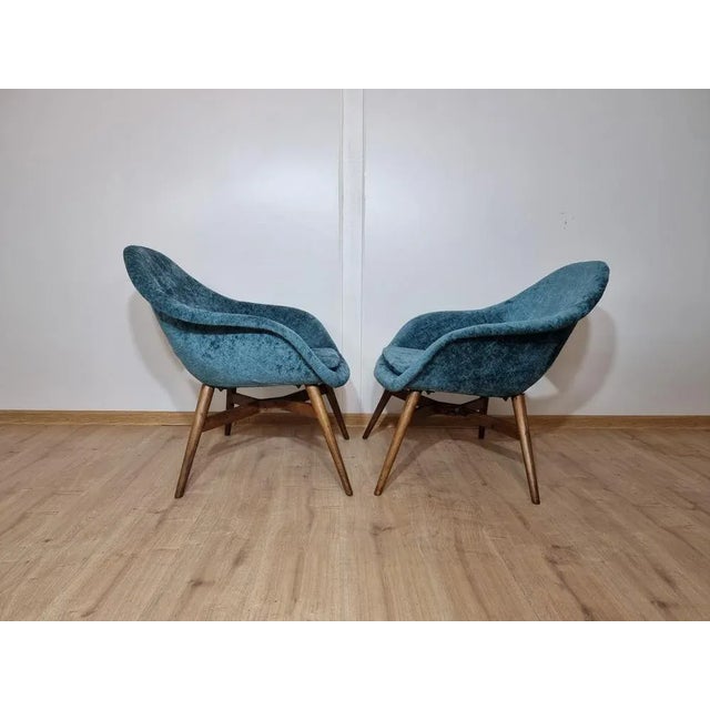 Set of Shell Armchairs by Miroslav Navratil For Sale - Image 4 of 9