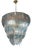 Art Deco Blue 4-Tier Chandelier, 1930s For Sale