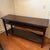 2000 - 2009 Dark Wood Console Table With X-Brace Sides & Lower Shelf For Sale - Image 5 of 11