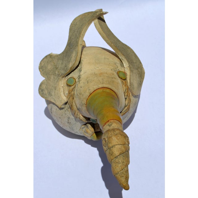 1950s Abstract Italian Ceramic Pottery Wood Bird Sculpture Mixed Media Handmade For Sale - Image 13 of 17