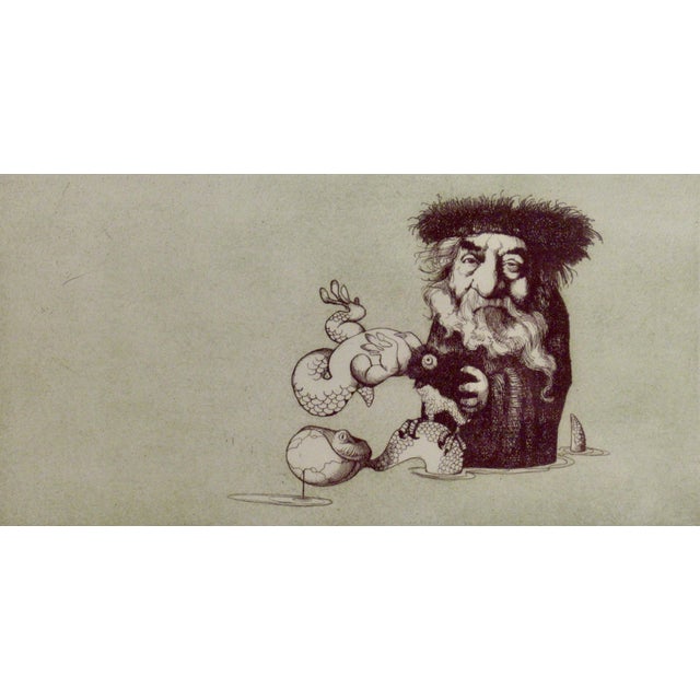 Figurative Charles Bragg The Fifth Day C. 1980 Reproduction Print For Sale - Image 3 of 8