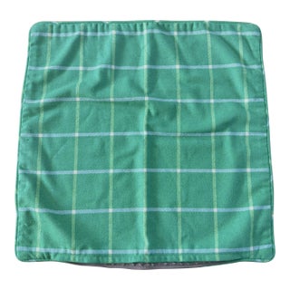 Robert Allen Green Check Pillow Covers For Sale