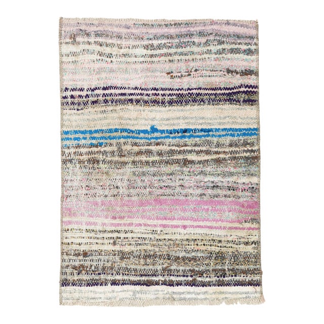 Mini Vintage Decorative Rag Rug - 1`7″ X 2`2″ For Sale