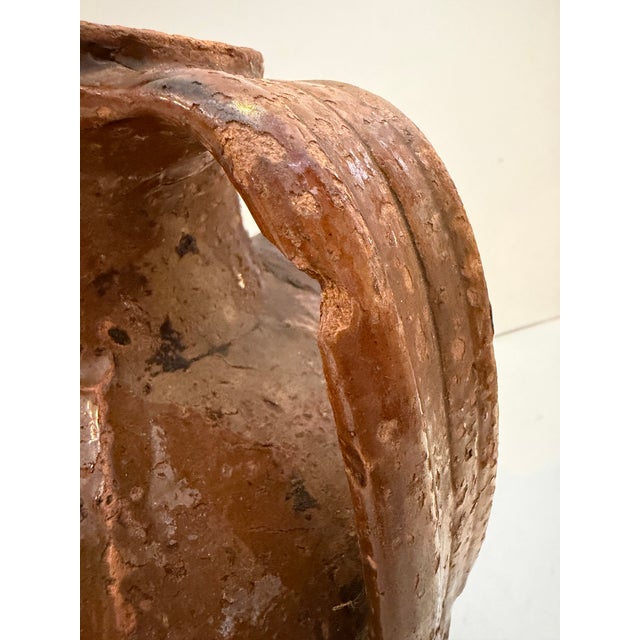 Ceramic Antique French Terracotta Walnut Oil Pot For Sale - Image 7 of 8