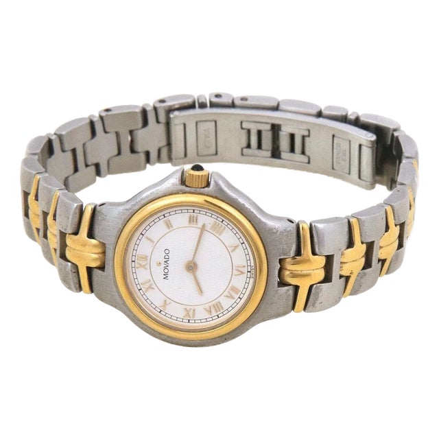 Movado Stainless-Steel Two Ladies Wristwatch Quartz For Sale