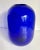 Glass Mid 20th Century Hand-Blown Cobalt Blue Art Glass Vase For Sale - Image 7 of 9