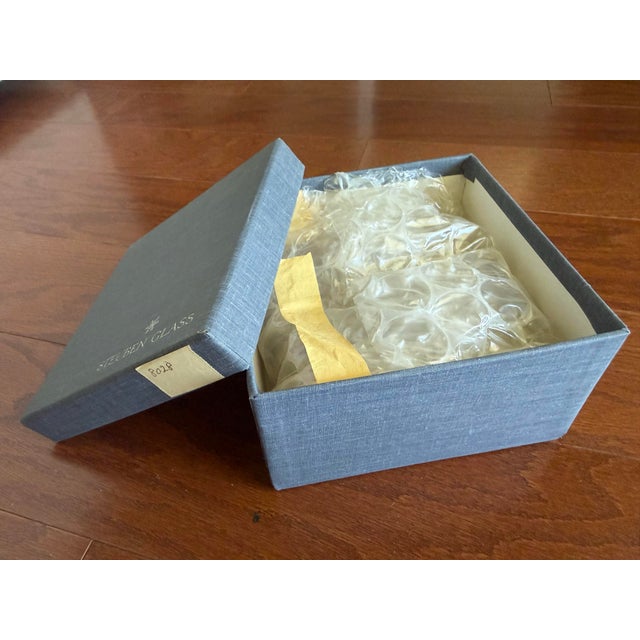 New in Box Steuben Clear Crystal Mid-Century Ashtray Designed by George Thompson Vtg. For Sale - Image 11 of 13