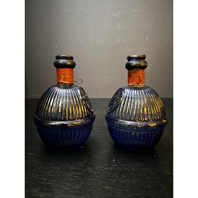Blue Victorian Extenguish Hand Grenade by Harden Star, Set of 2 For Sale - Image 8 of 11