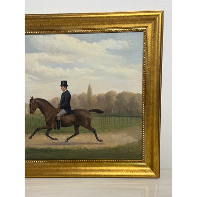 1887 Victorian Equestrian Portrait of a Gentleman & Bay Horse in Hyde Park For Sale - Image 13 of 18