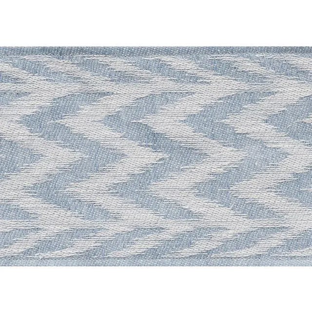 Sample - Schumacher Chevron Woven Tape in Sky For Sale