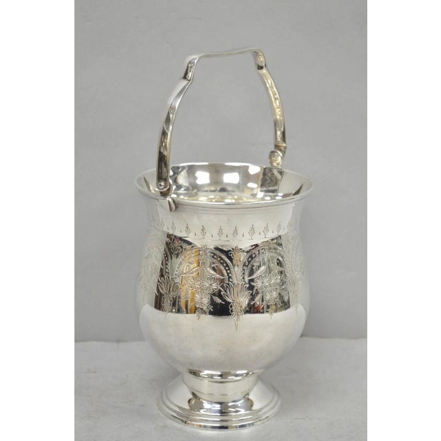 Vintage Leonard Victorian Silver Plated Small Ice Bucket Chiller W/ Handle For Sale - Image 11 of 12