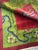 1950s Red With Green Border Floral Design Art Deco Rug - 10'x19' For Sale - Image 4 of 5