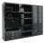 High Gloss Wall Cabinet with Bar by Guy Lefevre for Maison Jansen, 1970s, Set of 3 For Sale
