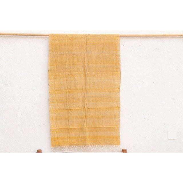 Organic Peace Silk Throw, Golden Honey For Sale - Image 4 of 4
